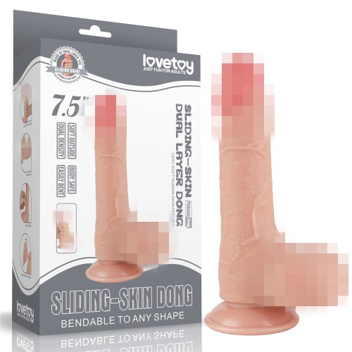 Фаллоимитатор скользящая кожа 7,5"