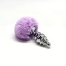 Анальная втулка Alive Metal Fluffy Twist Plug
