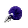 Анальная втулка Alive Metal Fluffy Twist Plug