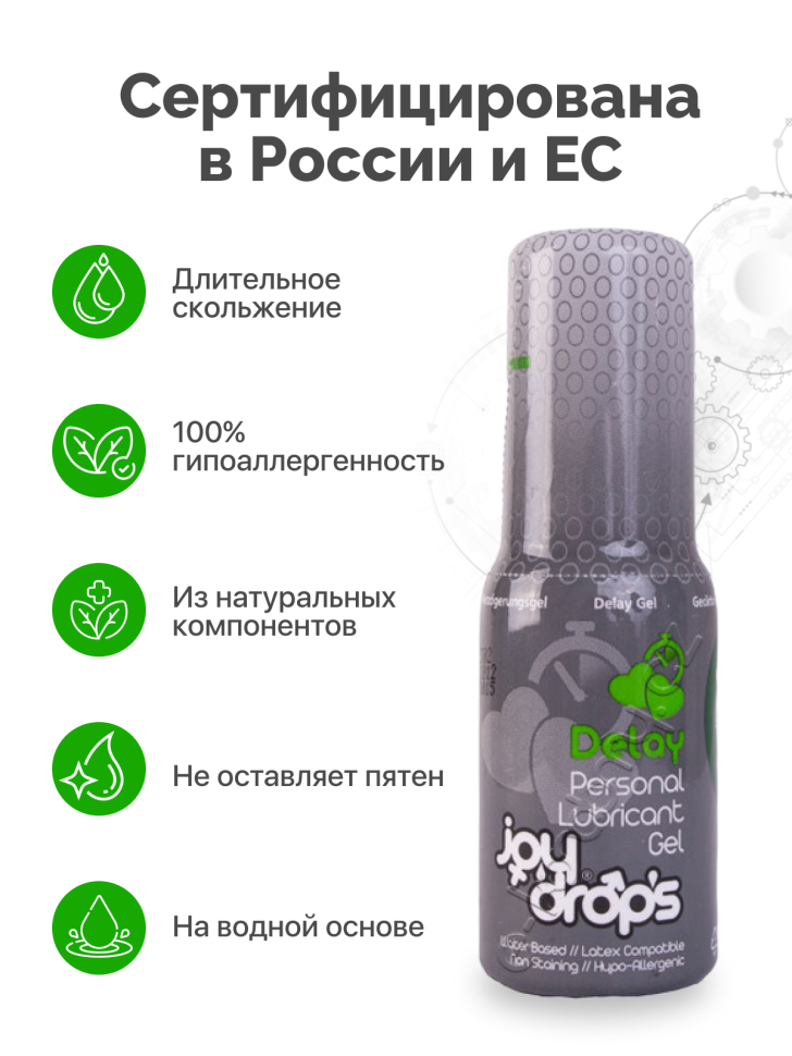 JOY DROPS Смазка пролонгирующая для мужчин